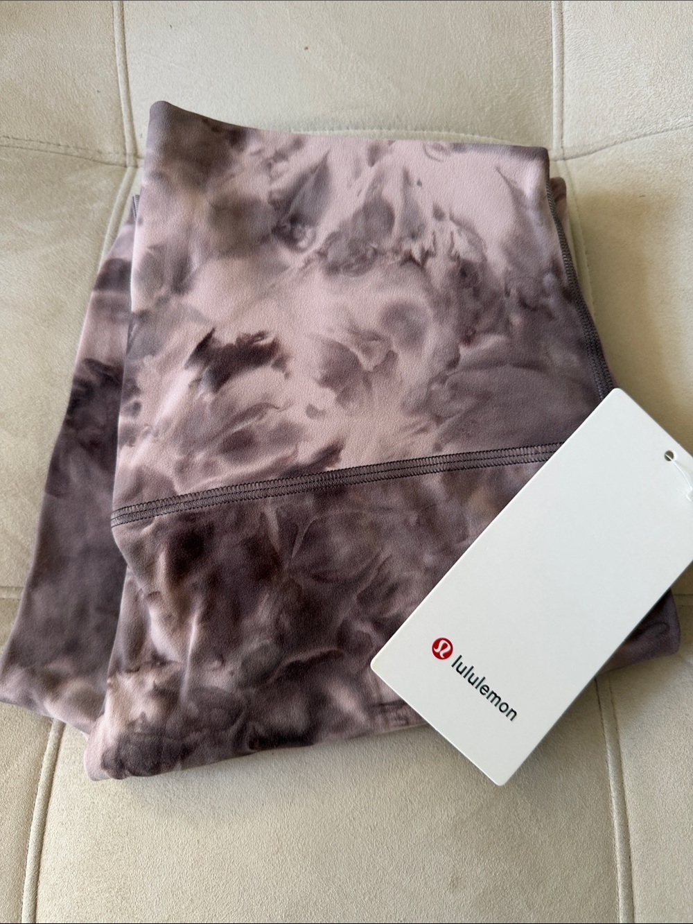 lululemon athletica Pink and Gray Tie-Dye Leggings